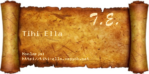 Tihi Ella névjegykártya